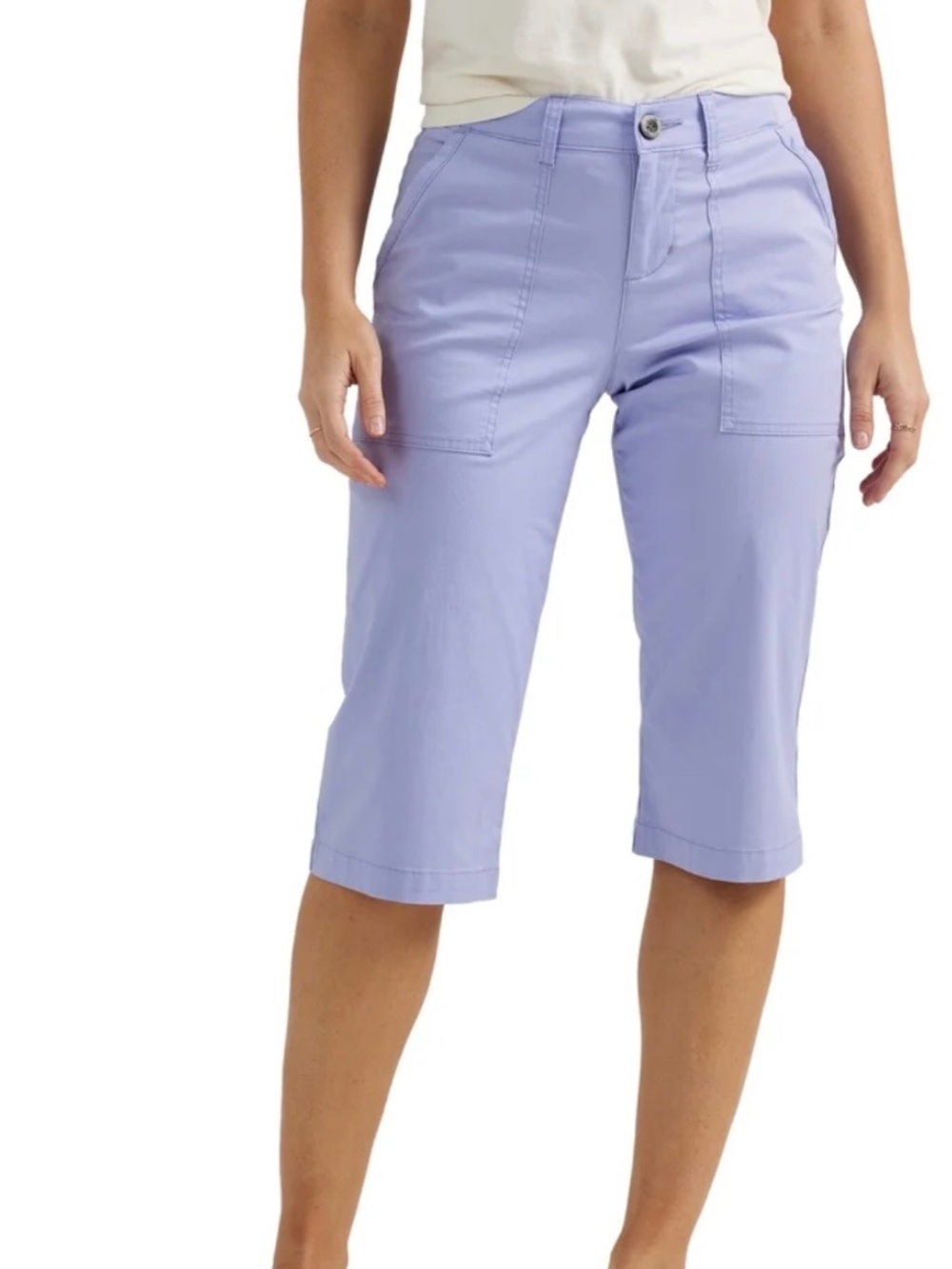 Lee ultra Lux comfort with flex lavender skimmer shorts, size 14